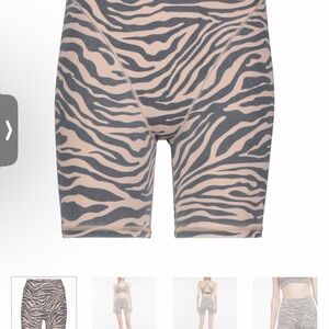 Adam Selman sport French cut zebra biker shorts size M